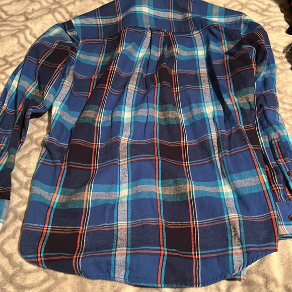 Saddlebred size medium blue flannel shirt - Picture 4 of 4